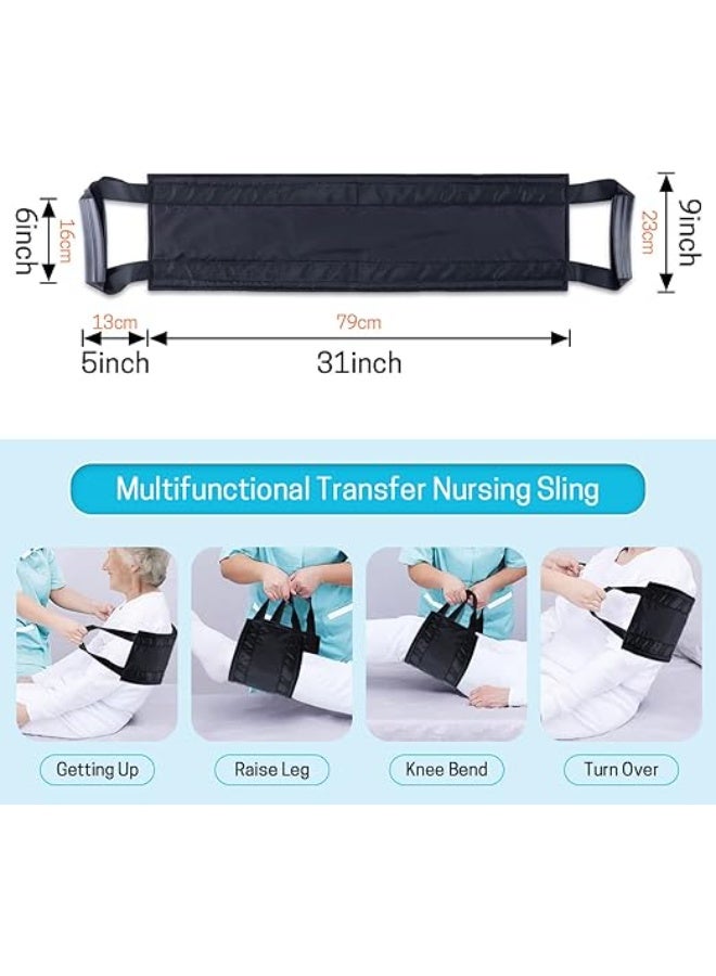Transfer Nursing Sling,Padded Bed Transfer Sling for Patient Elderly Safety Lifting Aids from Bed Wheelchair Car - Image 5